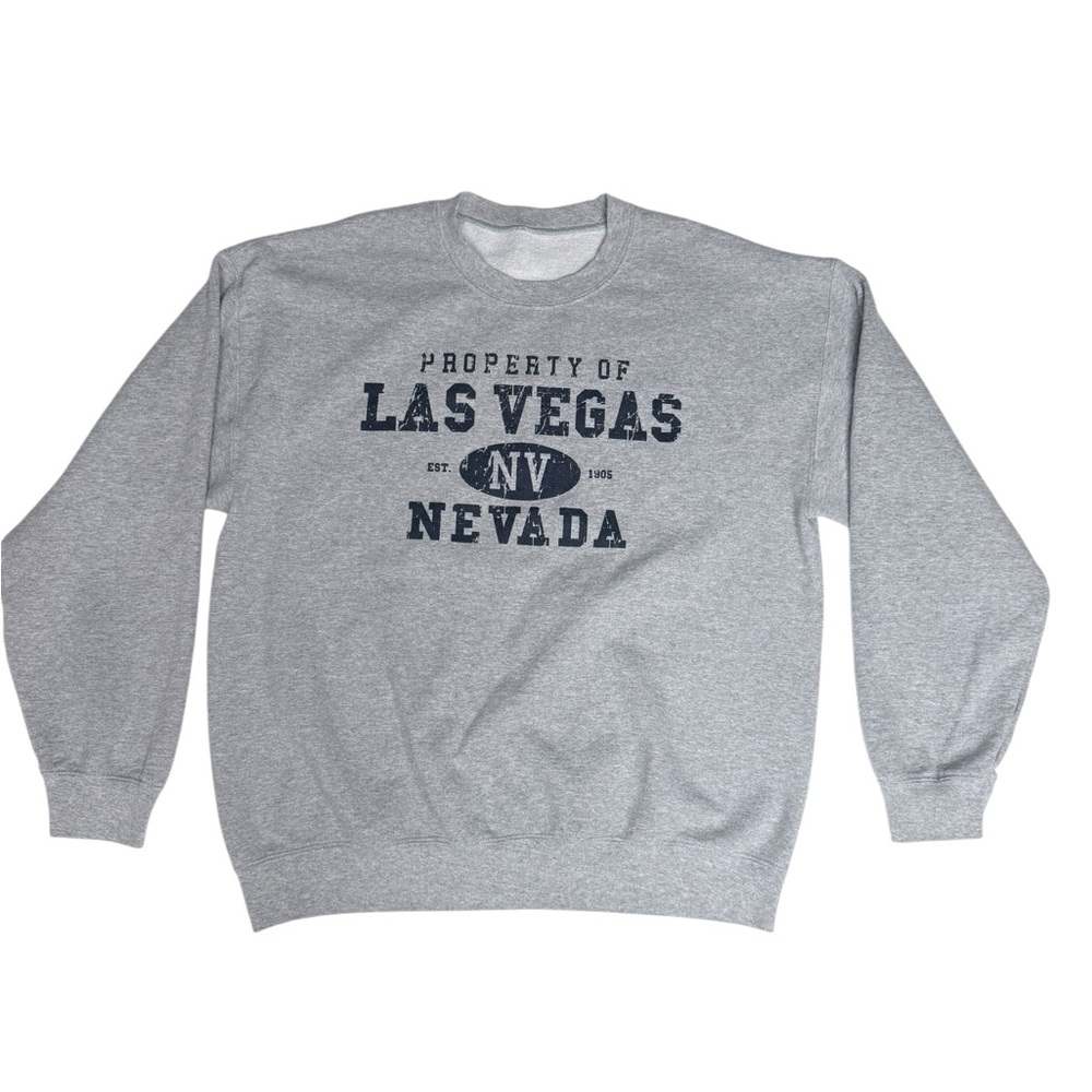 Gray and Navy Las Vegas Nevada Crewneck